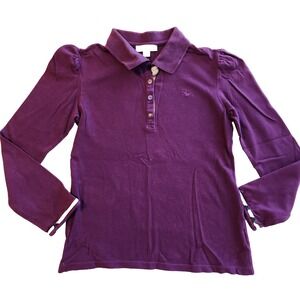 Burberry Purple Collared Long Sleeve with‎ Button - Size: 10 Y (138cm)